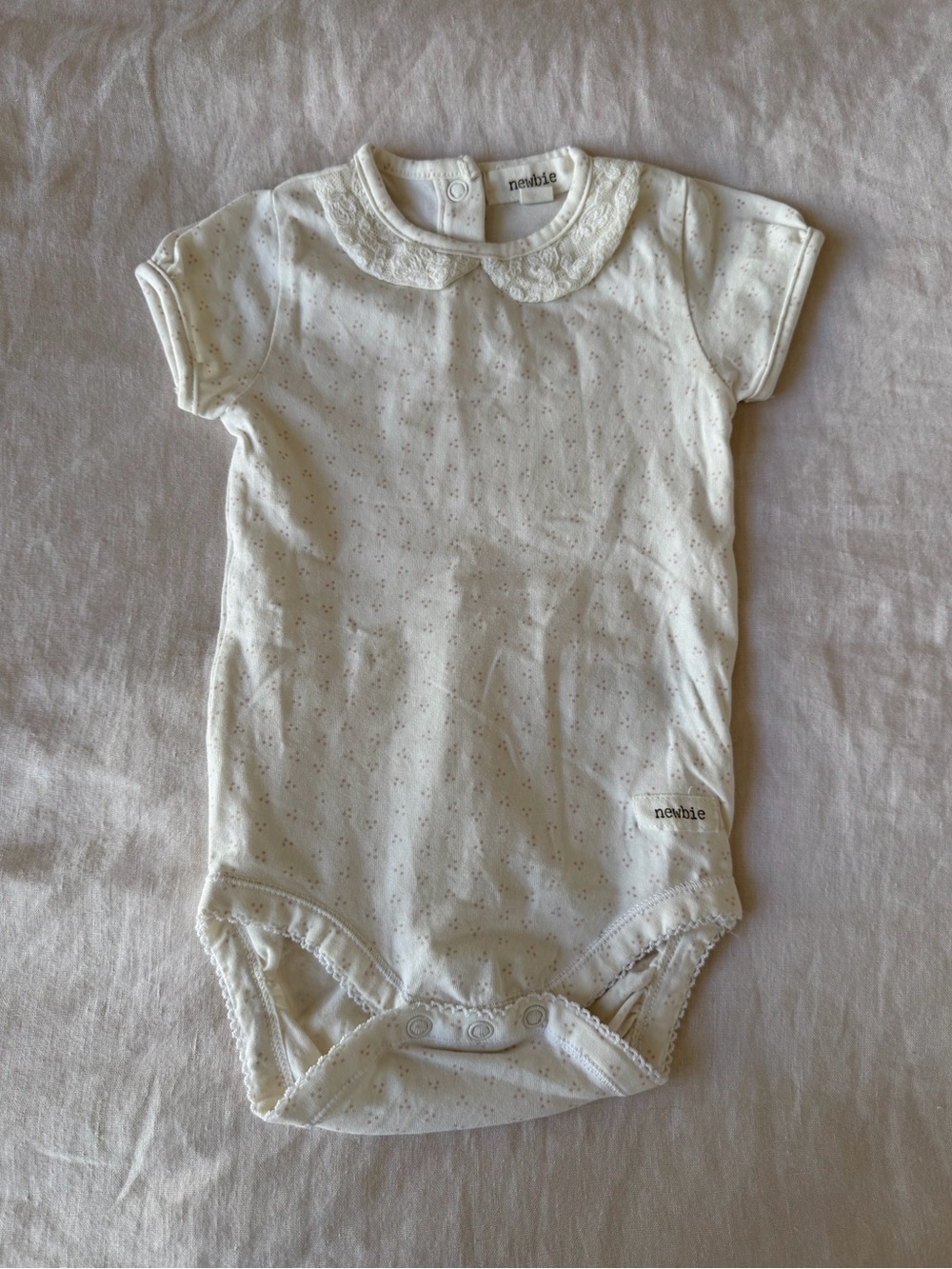 Newbie Infant Girl Peter Pan Collar Bodysuit Size 68 or US 3-6 Months